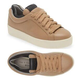Rag & Bone Retro Pro Platform Sneakers Camel Leather Ortholite NEW $325